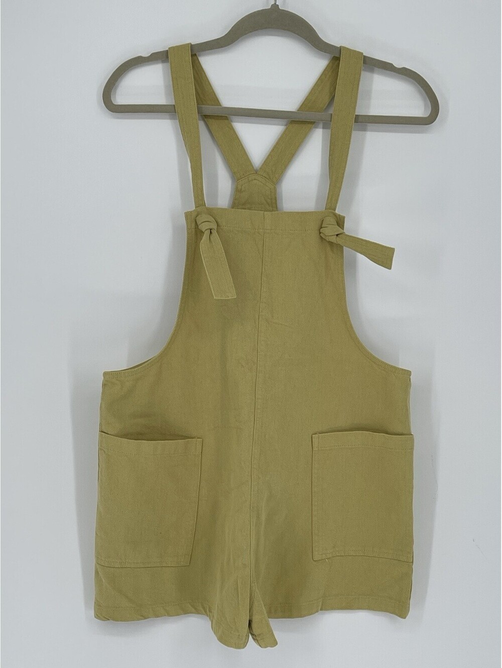 Miou Muse Cali Cotton Overall Romper - Lime Shorts